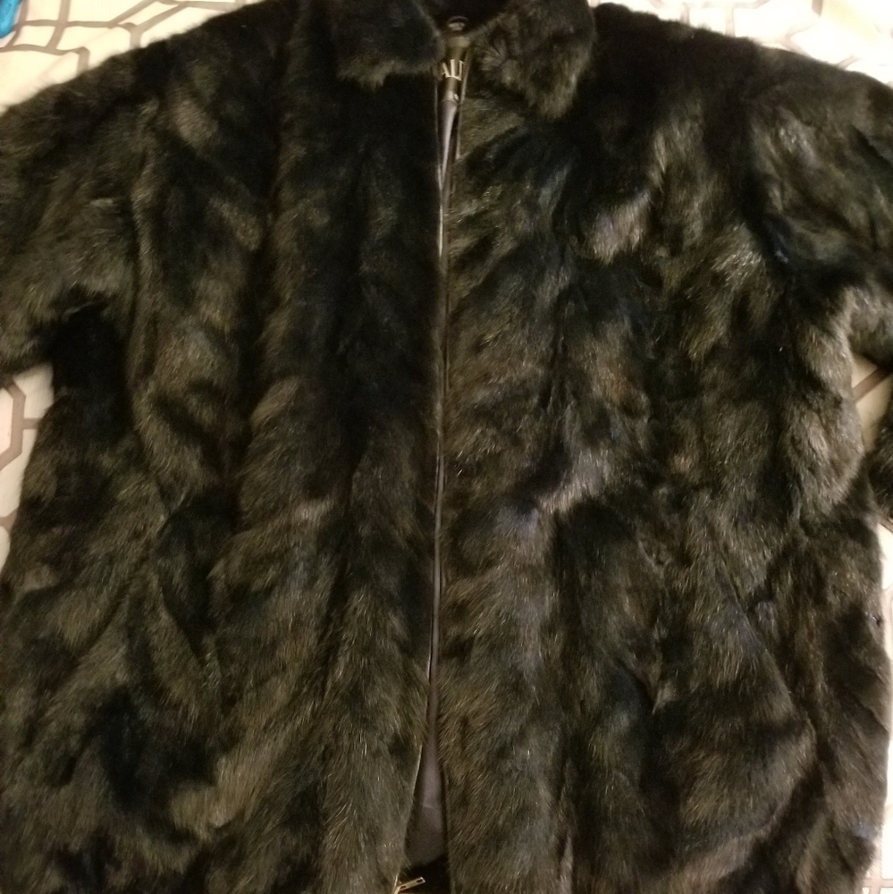 Navy Bomber Mink Coat